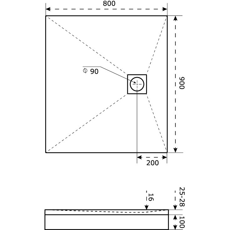 Каркас для душевого поддона GoodDoor Essentia КП00030