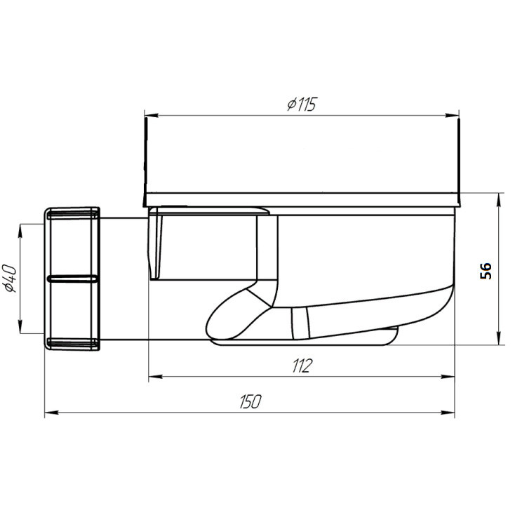 Сифон для душевого поддона GoodDoor сЛ00094