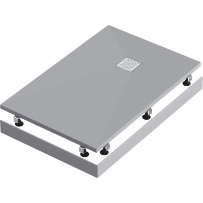 Экран для душевого поддона 100х80см серый GoodDoor Essentia 2 ЭЛ00164