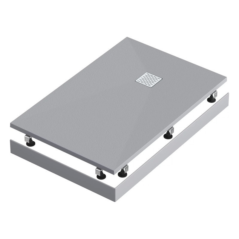 Экран для душевого поддона 100х80см серый GoodDoor Essentia 2 ЭЛ00164