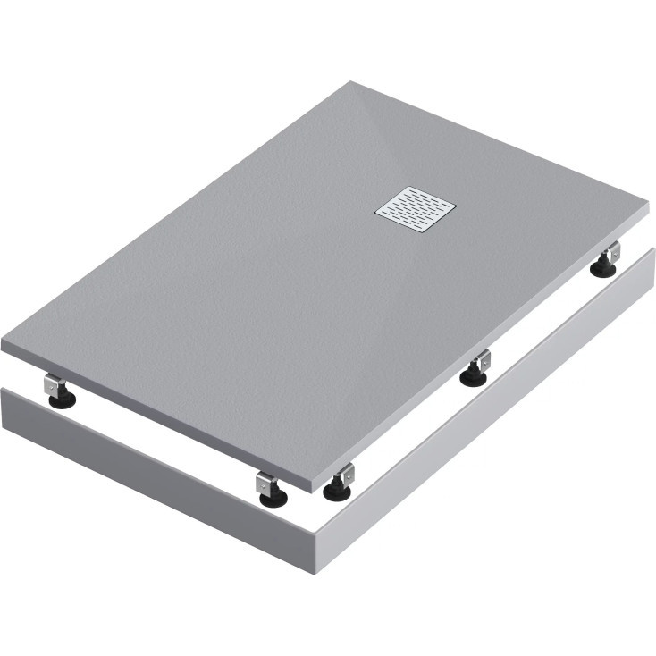 Экран для душевого поддона 100х80см серый GoodDoor Essentia 2 ЭЛ00164