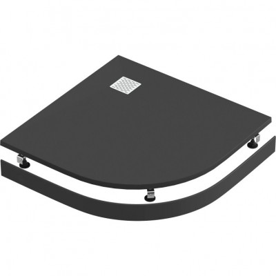 Экран для душевого поддона 90х90см черный GoodDoor Essentia ЭЛ00161