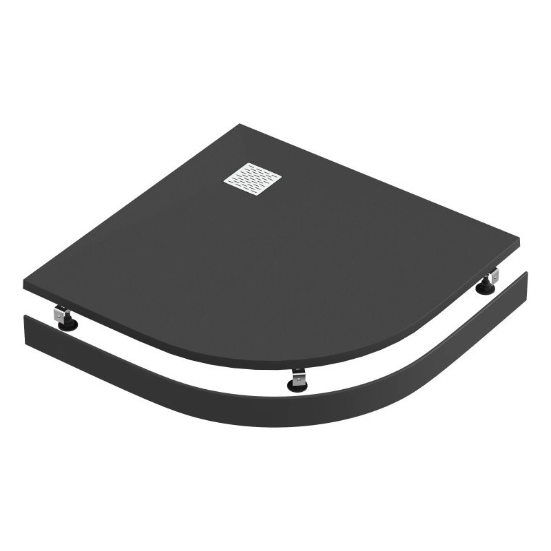 Экран для душевого поддона 90х90см черный GoodDoor Essentia ЭЛ00161