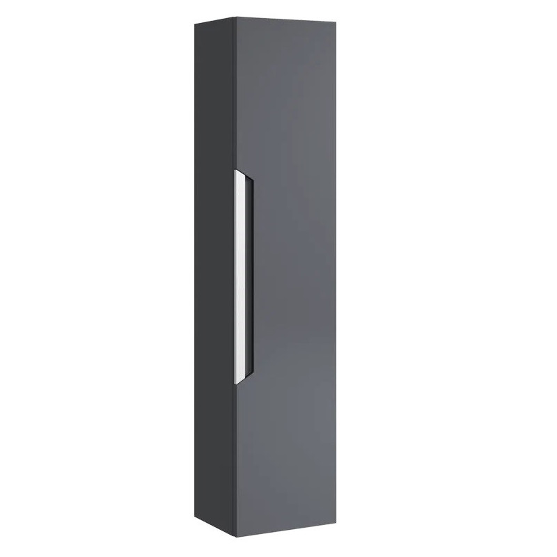 Шкаф пенал подвесной серый 30см Aqwella Cube CUB0503GR
