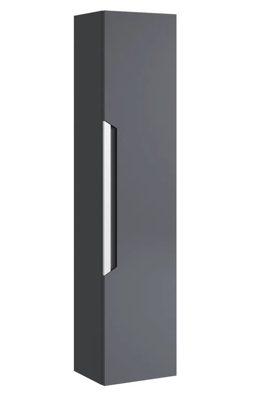 Шкаф пенал подвесной серый 30см Aqwella Cube CUB0503GR