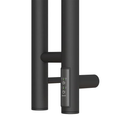 Полотенцесушитель электрический Point, черный PN12812B П3 80x1200, диммер справа, черный