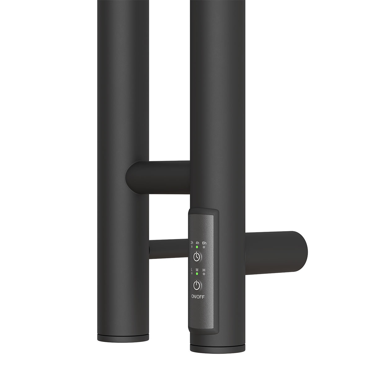 Полотенцесушитель электрический Point, черный PN12812B П3 80x1200, диммер справа, черный