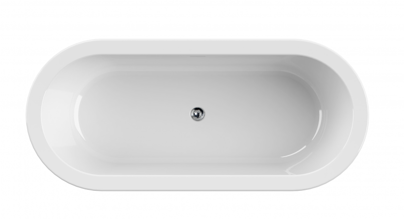 Акриловая ванна белая 180x80см Cezares SLIM CENTRAL-180-80-60-W37-SET