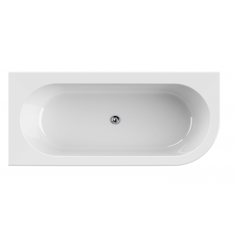 Акриловая ванна белая 180x80см левая Cezares SLIM CORNER-180-80-60-L-W37-SET
