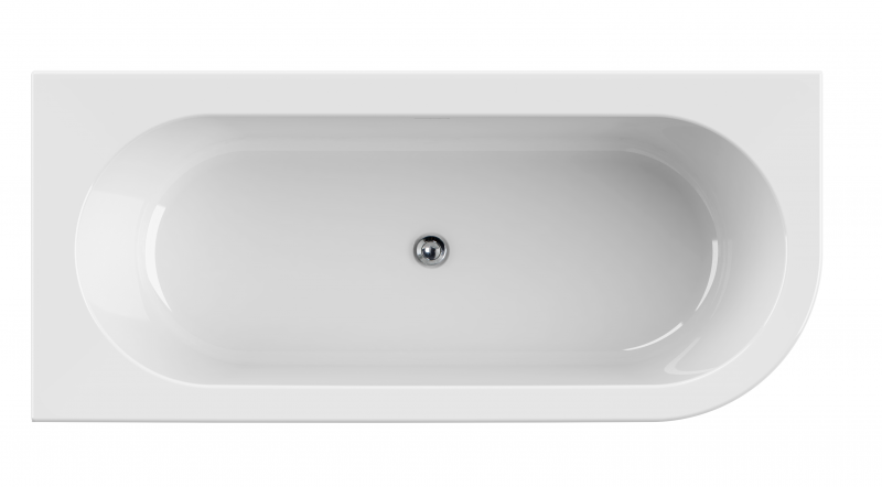 Акриловая ванна белая 180x80см левая Cezares SLIM CORNER-180-80-60-L-W37-SET
