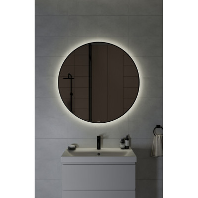 Зеркало с подсветкой в черной рамке 60х60см Cersanit ECLIPSE SMART 64146