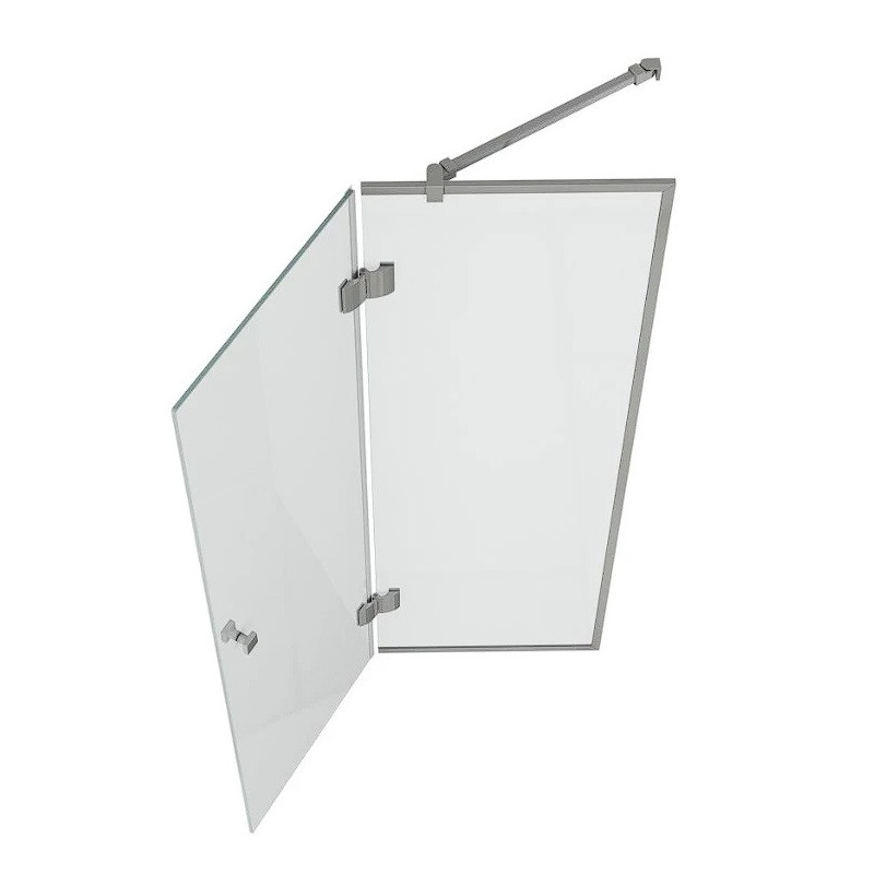 Душевая шторка на ванну 90х140см хром D&K Matrix DG1109001