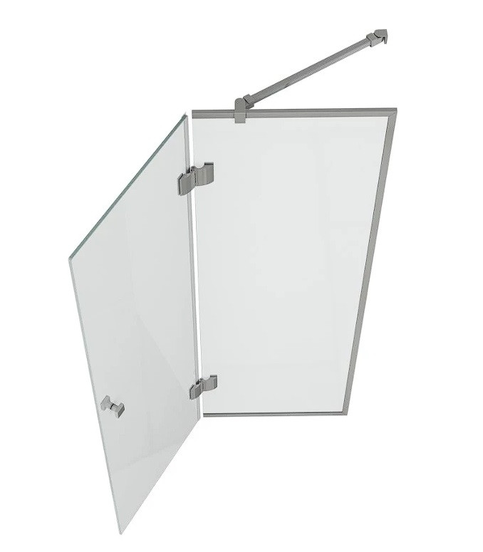 Душевая шторка на ванну 90х140см хром D&K Matrix DG1109001