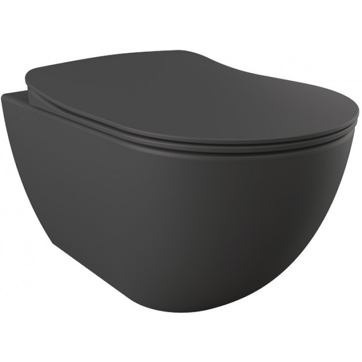 Сиденье для унитаза с микролифтом антрацит Creavit Duck KC0903.01.0400E