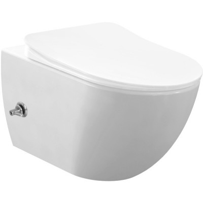 Подвесной унитаз с биде и краном Creavit Free FE320-34CB00E-00012