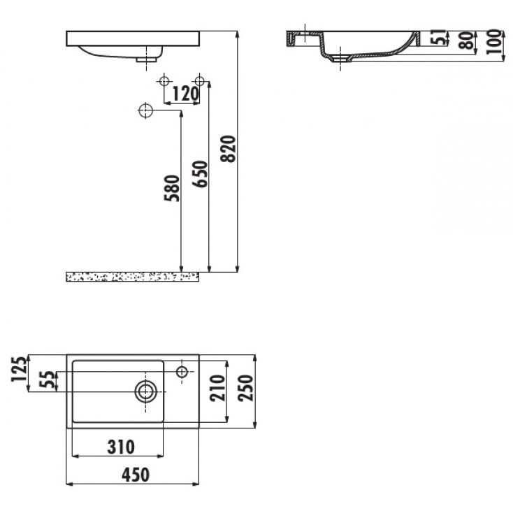 Раковина мебельная белая Creavit Trend TP025-00CB00E-0000