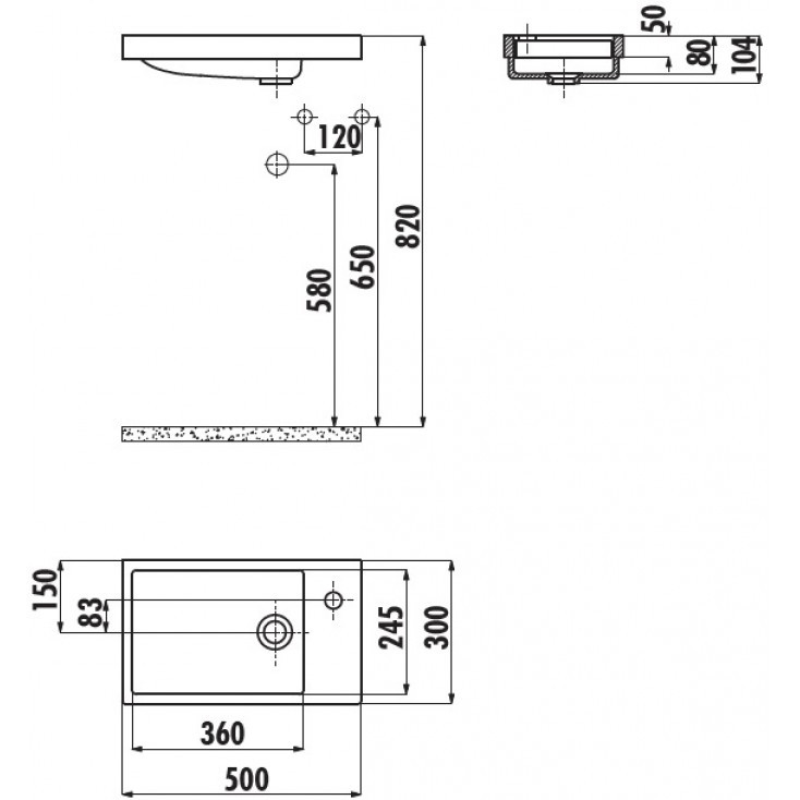 Раковина мебельная белая Creavit Trend TP026-00CB00E-0000