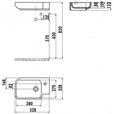 Раковина мебельная белая Creavit Trend TP027-00CB00E-0000