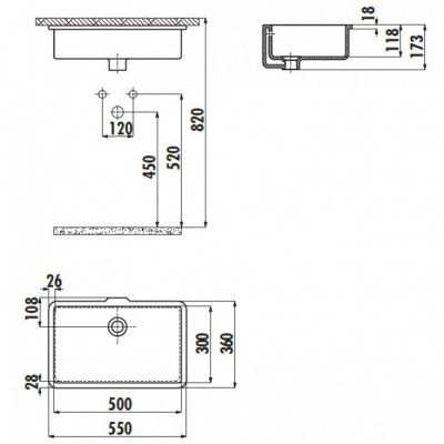 Раковина мебельная белая Creavit TP730-00CB00E-0000