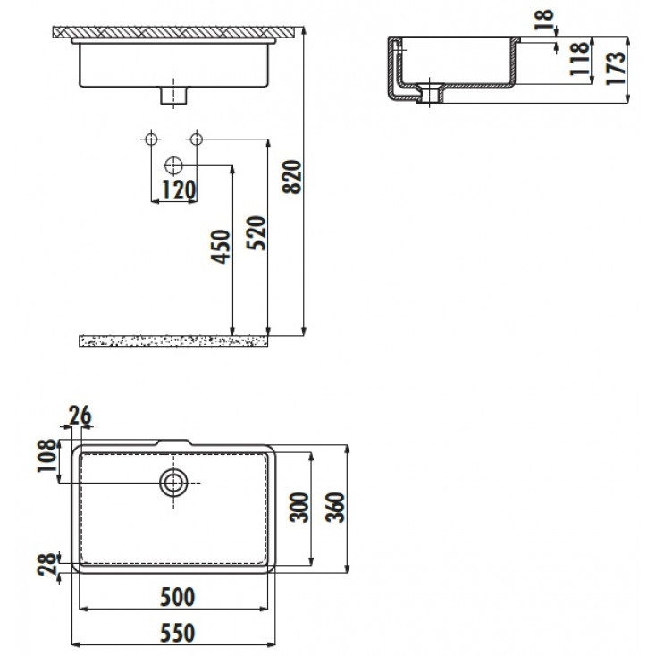 Раковина мебельная белая Creavit TP730-00CB00E-0000