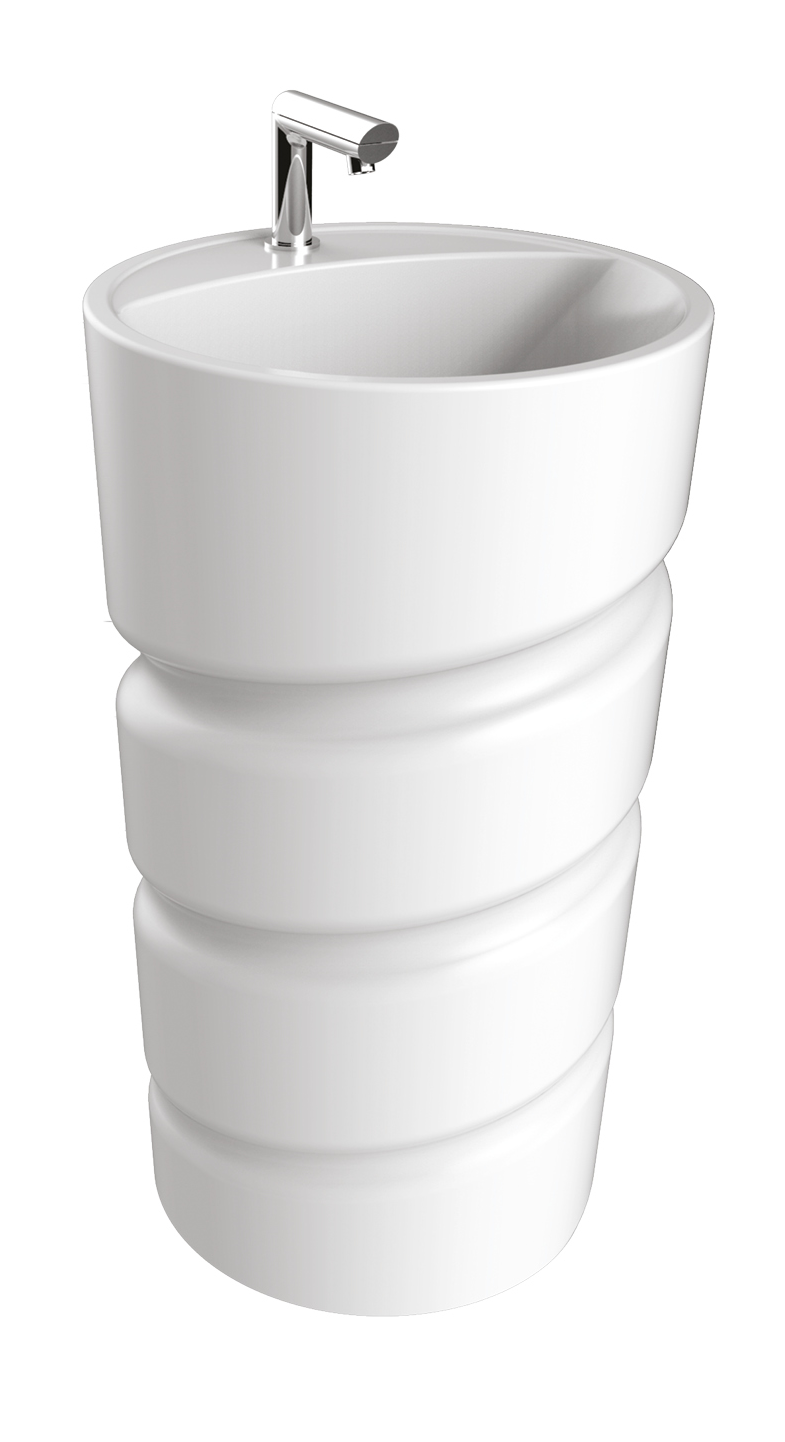 Раковина напольная белая Creavit Spiral CL084-00CB00E-0000
