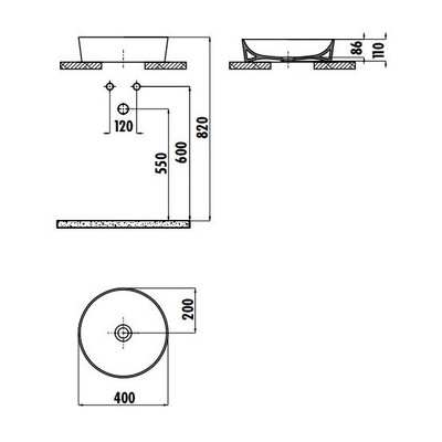 Раковина-чаша белая Creavit Ultra UL140-00CB00E-0000