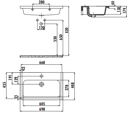 Подвесная раковина белая Creavit Ipek IP070-00CB00E-0000