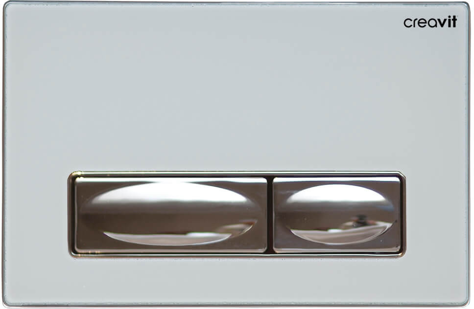 Клавиша смыва стекло хром Creavit GP4001.00