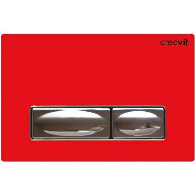 Клавиша смыва стекло красная Creavit GP4003.00