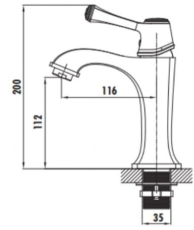 Смеситель для раковины черный/золото Creavit Elegant EG1500-S