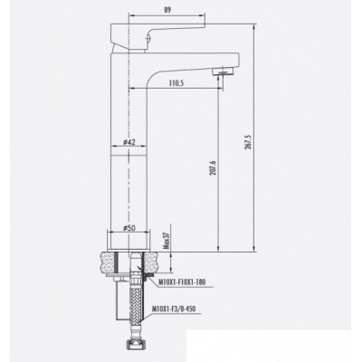 Смеситель для раковины хром Creavit Sharp SR6500