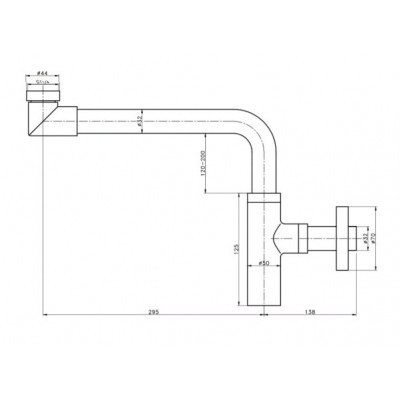 Сифон для раковины хром Creavit SF6088