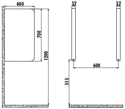 Перегородка для писсуара белая Creavit TP690-00CB00E-0000
