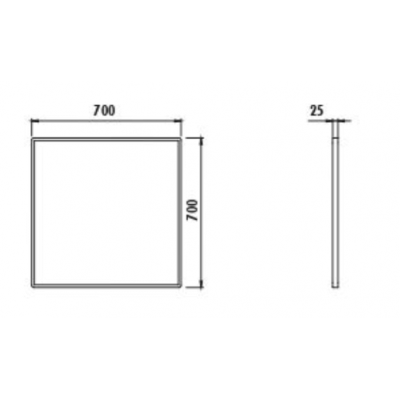Зеркало черное 70см Creavit Legno LG4001.01.SS
