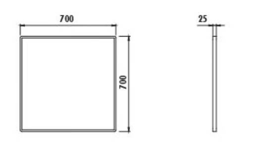 Зеркало черное 70см Creavit Legno LG4001.01.SS