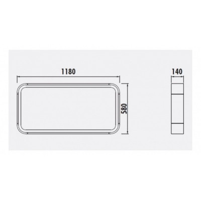 Зеркало с подсветкой белое 118см Creavit Pion PN1120.01.BB