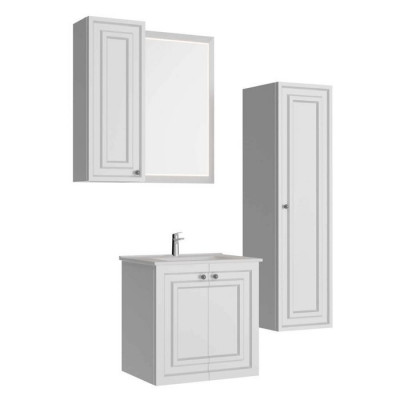 Тумба с раковиной подвесная белая 57см Creavit Kayra KY0060.01.MBY