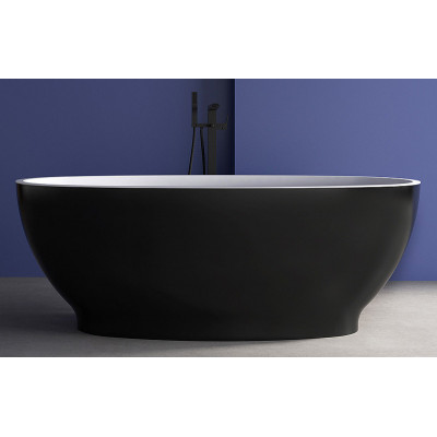 Акриловая ванна черная 165x80см Abber AB9207MB
