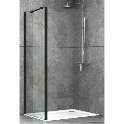Душевая перегородка черная 100х190см Abber Schwarzer Diamant AG100BS