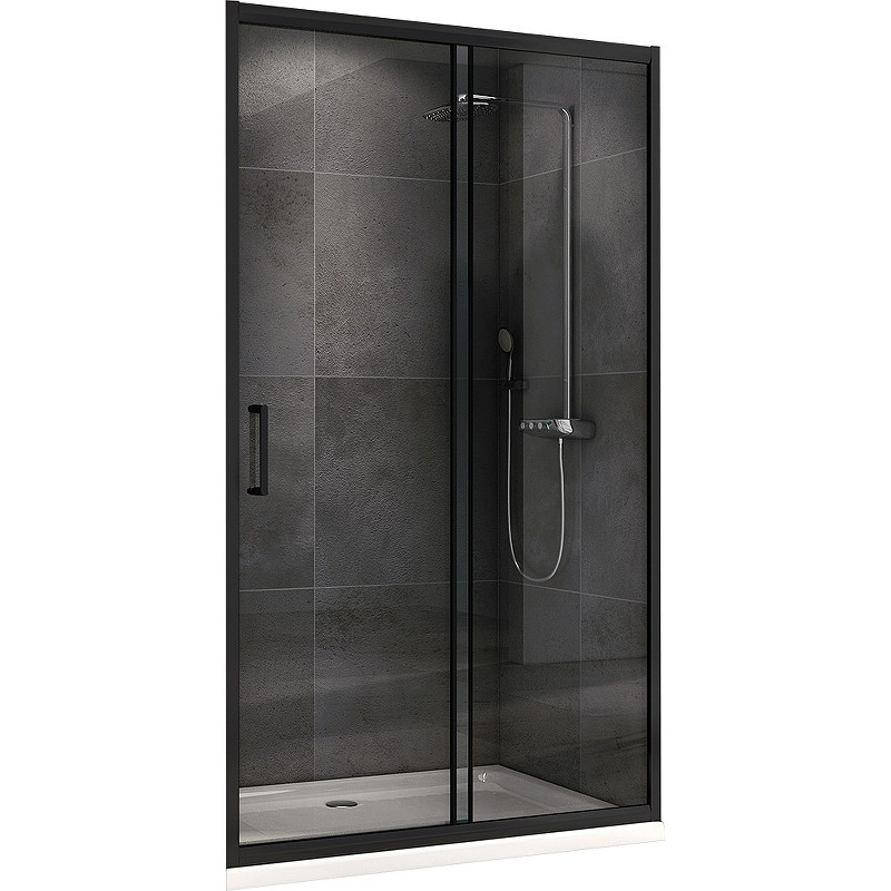 Душевая дверь черная 130х195см Abber AG30130B
