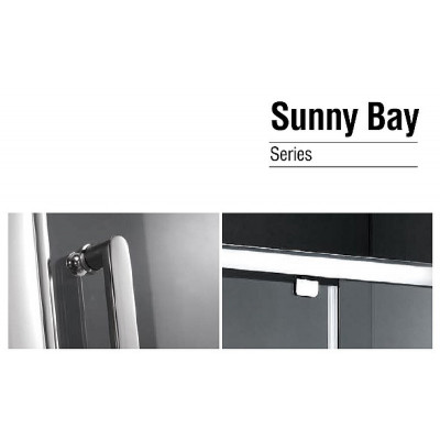 Душевой уголок хром матовое стекло 120х70см Gemy Sunny Bay S28191BM-A70M