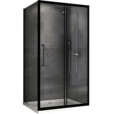 Душевой уголок черный 150х100см Abber Schwarzer Diamant AG30150BH-S100B