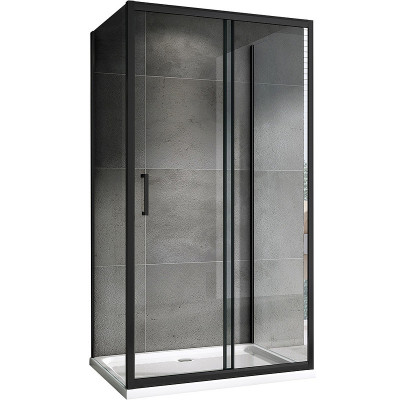 Душевой уголок черный 130х100см ABBER Schwarzer Diamant AG30130B-S100B
