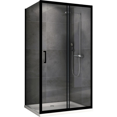 Душевой уголок черный 150х70см ABBER Schwarzer Diamant AG30150B-S70B