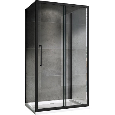 Душевой уголок черный 180x90см ABBER Schwarzer Diamant AG30180BH-S90B-S90B