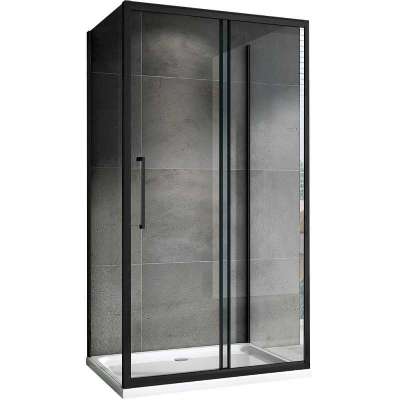 Душевой уголок черный 180x90см ABBER Schwarzer Diamant AG30180BH-S90B-S90B