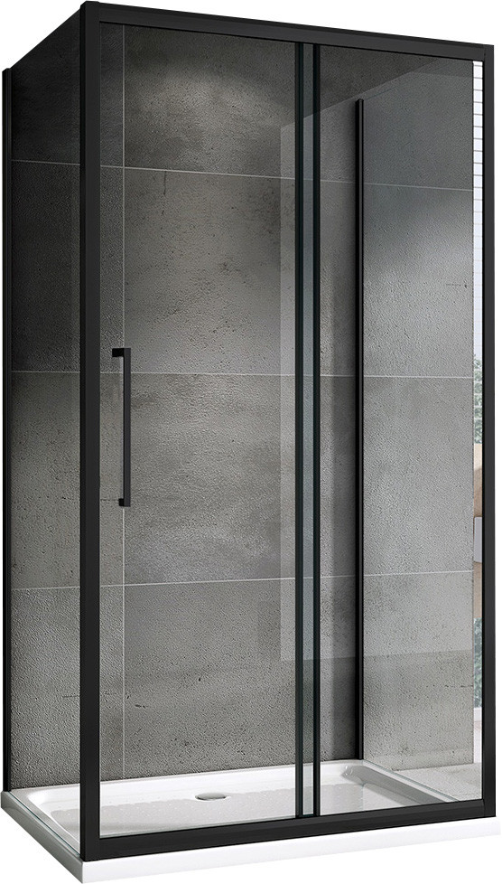 Душевой уголок черный 180x90см ABBER Schwarzer Diamant AG30180BH-S90B-S90B