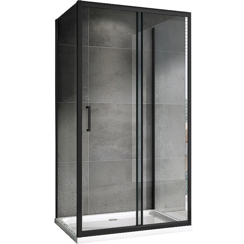 Душевой уголок черный 180x90см ABBER Schwarzer Diamant AG30180B-S90B-S90B