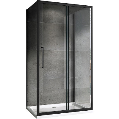 Душевой уголок черный 140x70см ABBER Schwarzer Diamant AG30140BH-S70B-S70B