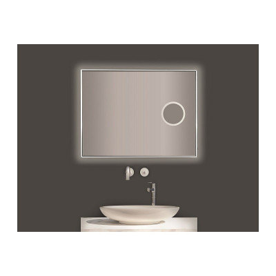 Зеркало ESBANO ES-3803KDF 1000x800 горизонтальное с LED подсветкой и увеличительным зеркалом
